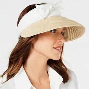 INC International Concepts White-Denim Visor
